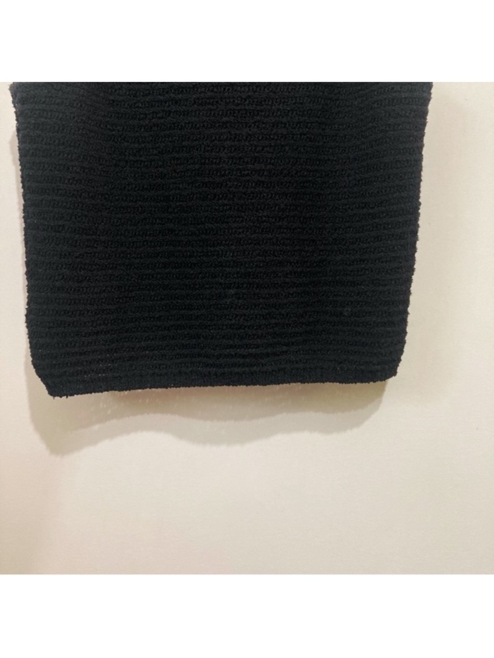 Oak + Fort Black Ribbed Knit Semi-Cropped Tank Top Size Large - Picture 6 of 10